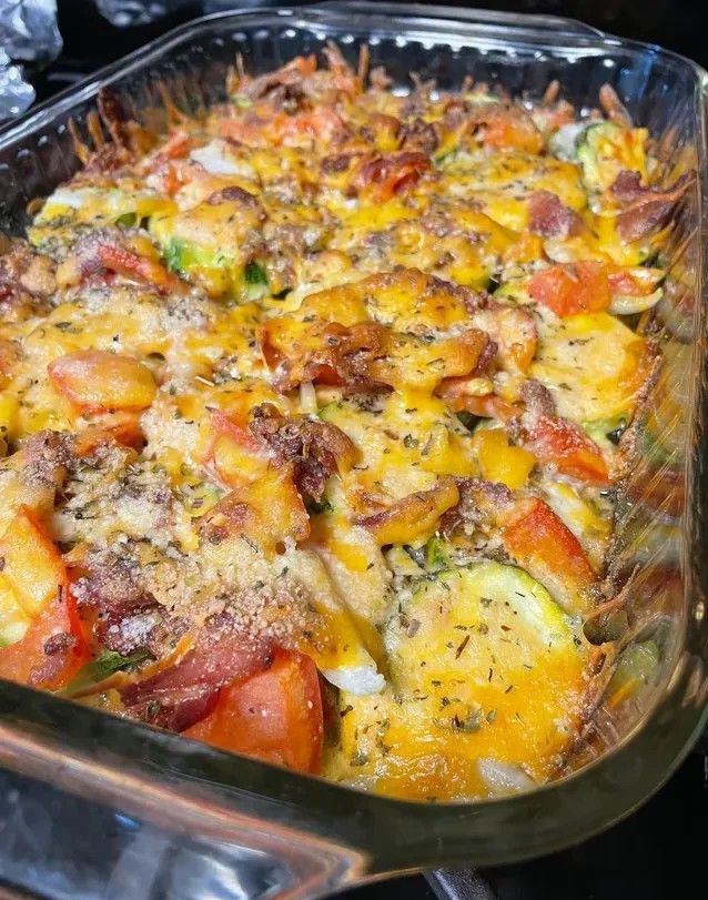 Baked Zucchini Loaded