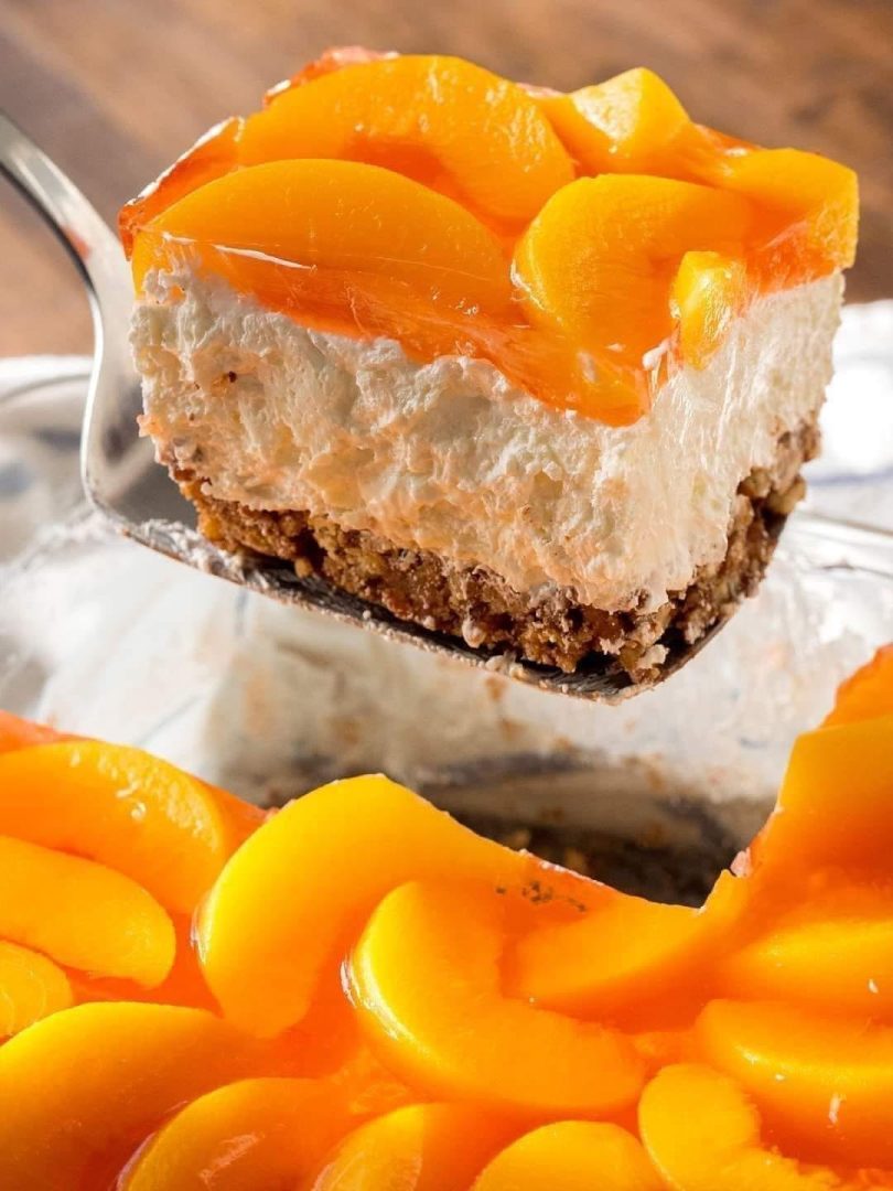 Salad with Peach Pretzel Jello