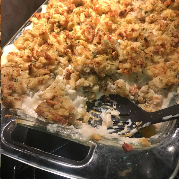 Casserole with Rotisserie Chicken and Stuffing