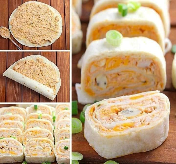 Tortilla Roll-Ups with Chicken