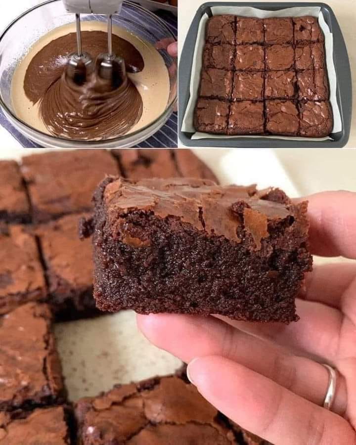 Brownies with fudge sauce