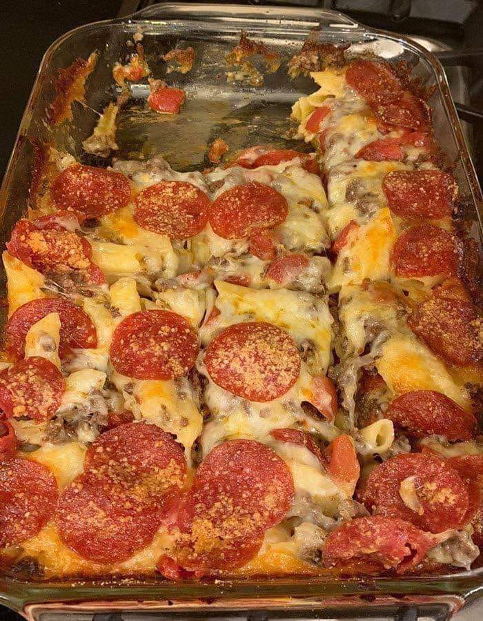 Casserole of Pepperoni Pizza