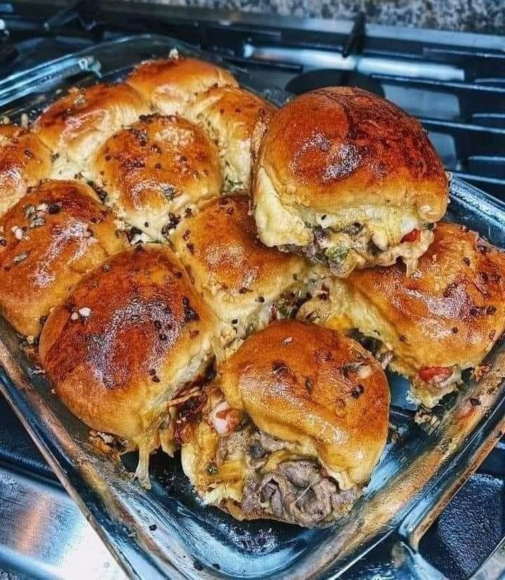 Sliders with Philly Cheesesteak