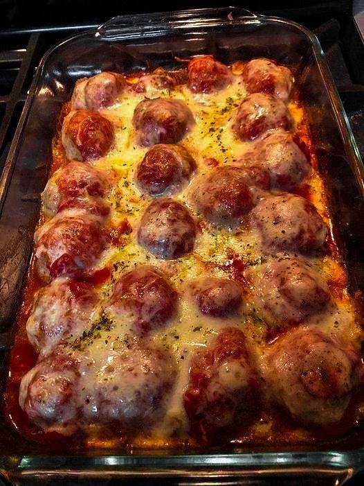 Meatball Casserole with Dump and Bake