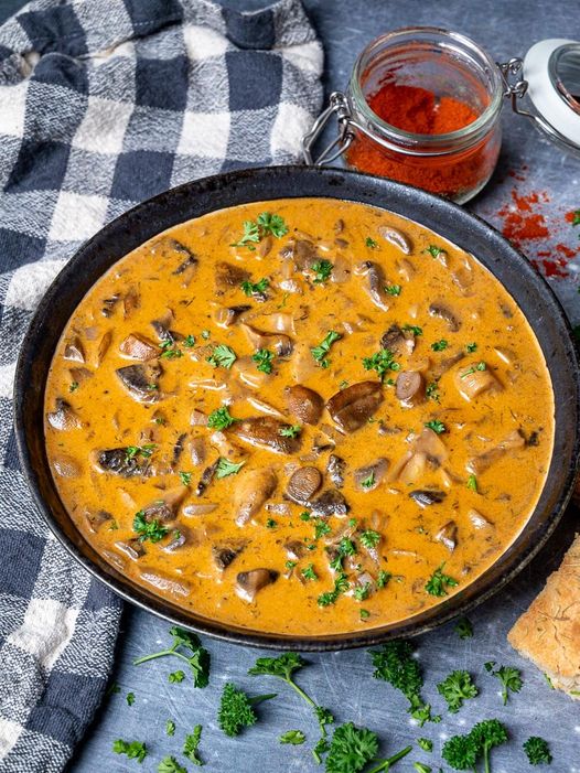 Hungarian Mushroom Soup with Cream