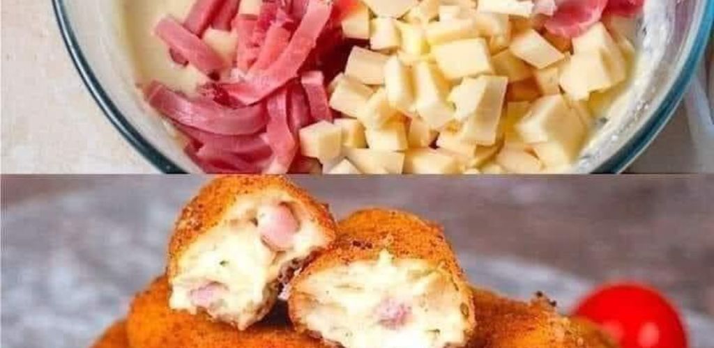 Croquette with ham and cheese