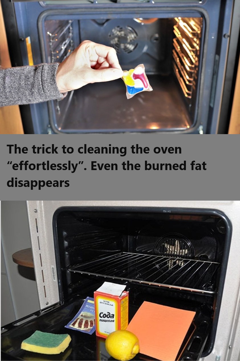 The secret of “effortlessly” cleaning the oven. Even the burnt fat vanishes.