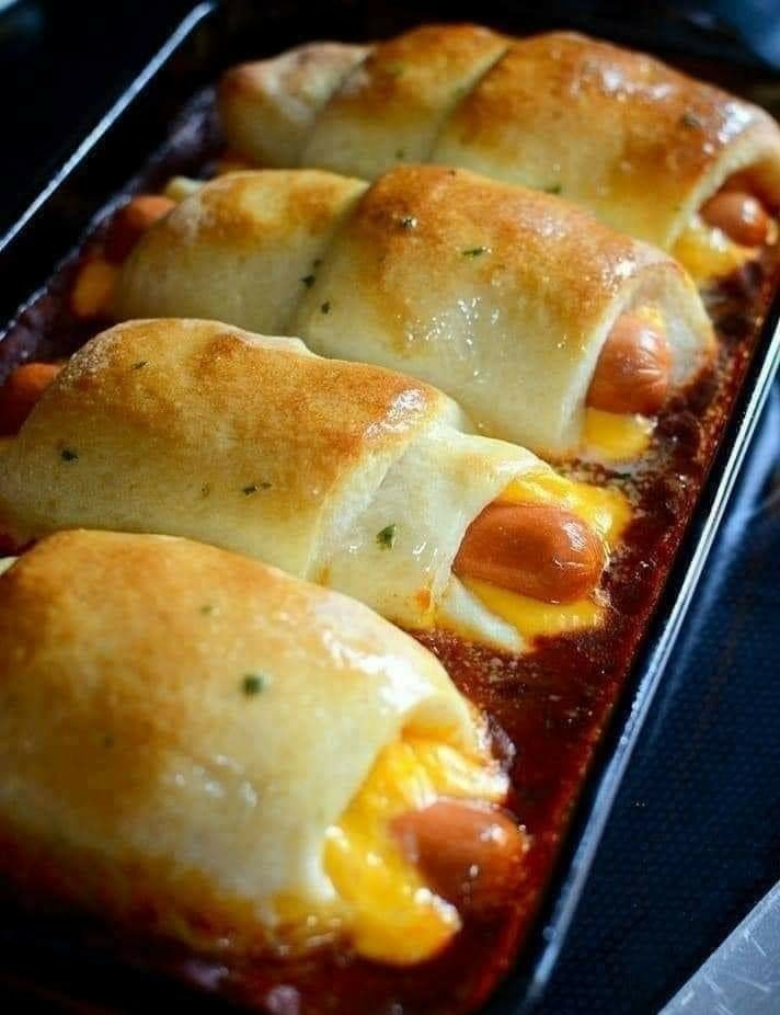 Baked Chili Cheese Dogs