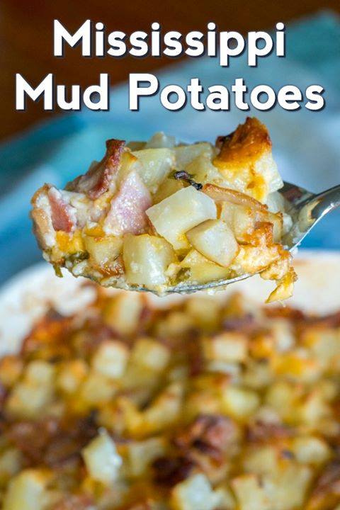 Mississippi Mud Potatoes with Cheddar