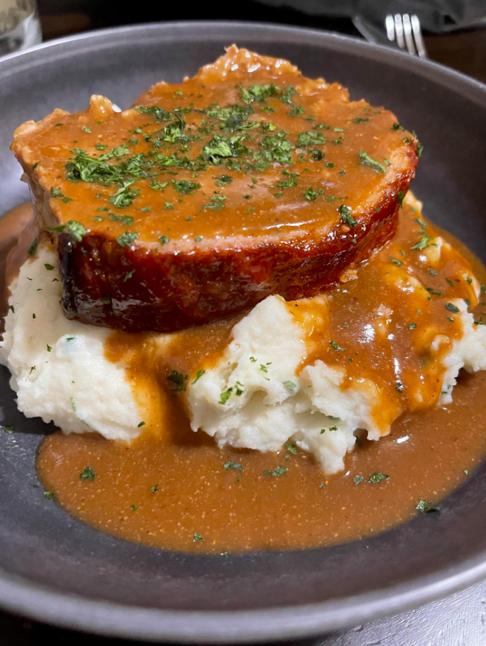 Meatloaf with Mashed Potatoes and Gravy