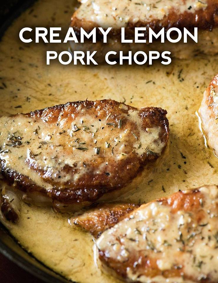 Pork Chops with Lemon Thyme Cream