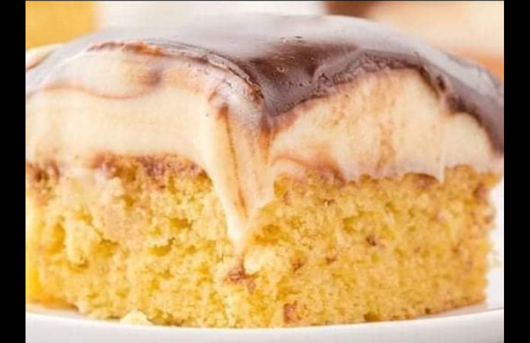 Poke Cake with Boston Cream