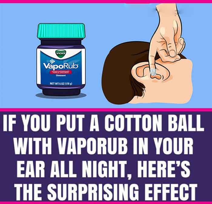 She applies Vaporub to a cotton ball and inserts it into her ear… After a few moments? Incredible!