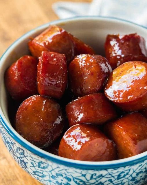 Brown Sugar Kielbasa Bites in the Slow Cooker