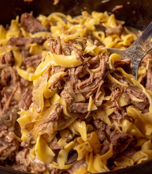 Roast Beef Stroganoff in the Slow Cooker