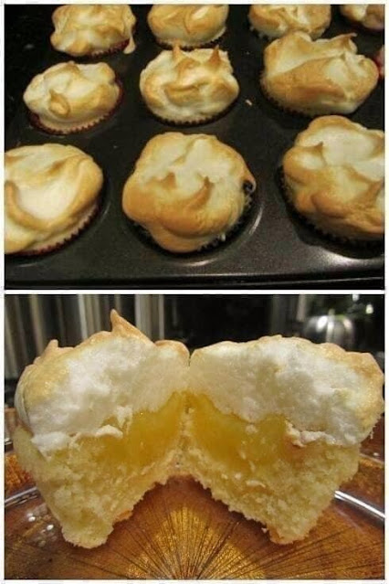 CUPCAKES WITH LEMON MERINGUE PIE