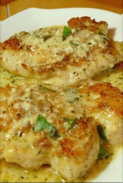 CHICKEN WITH GARLIC BUTTER AND PARMESAN