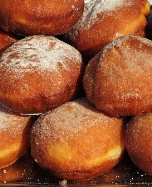 Polish Paczki filled with custard