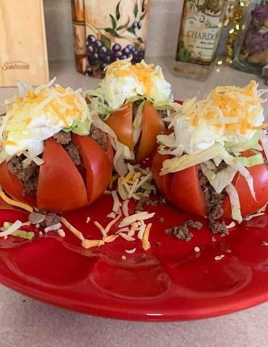 TOMATOES WITH TACO STUFFING!