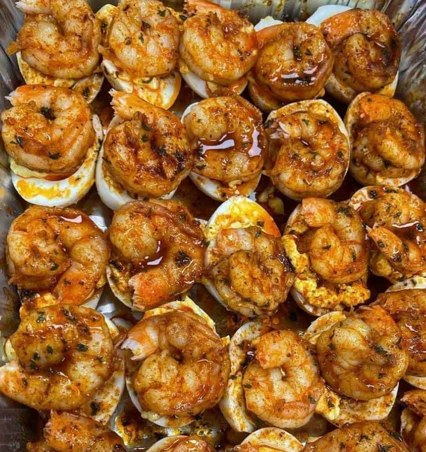 Deviled Cajun Shrimp Eggs