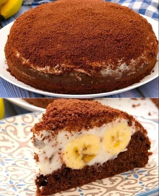 CAKE WITH BANANAS