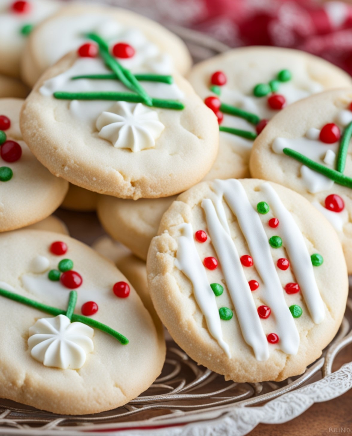 Shortbread Cookies with Whipped Cream