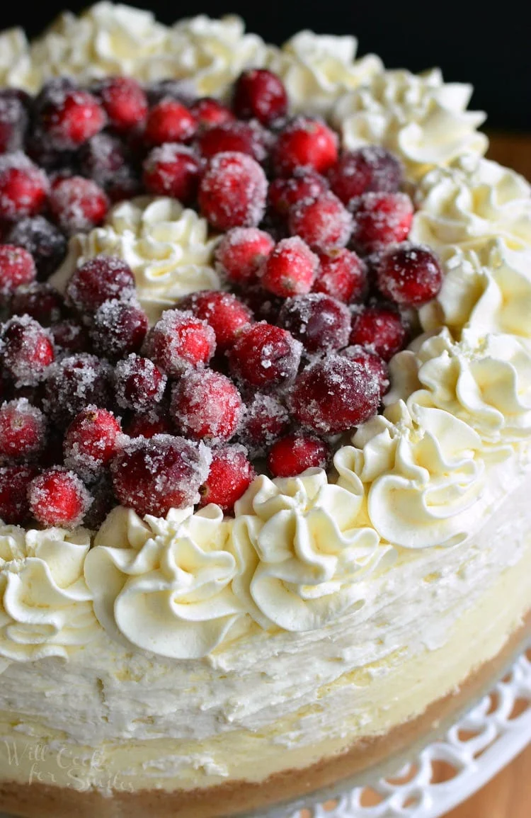 Ingredients for Christmas Cheesecake (Cranberry Jam White Chocolate Mousse Cheesecake)