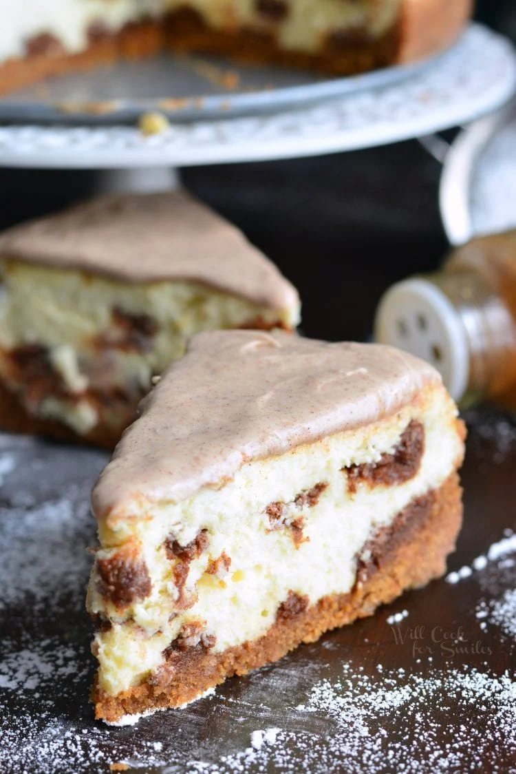 Cheesecake in the Shape of a Cinnamon Roll