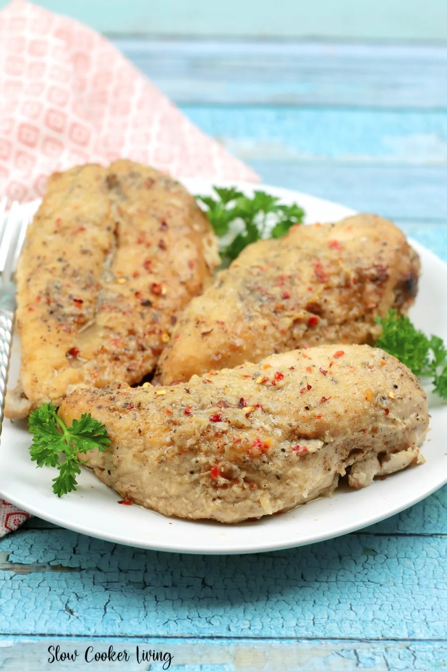 Easy & Delicious Crockpot Lemon Pepper Chicken