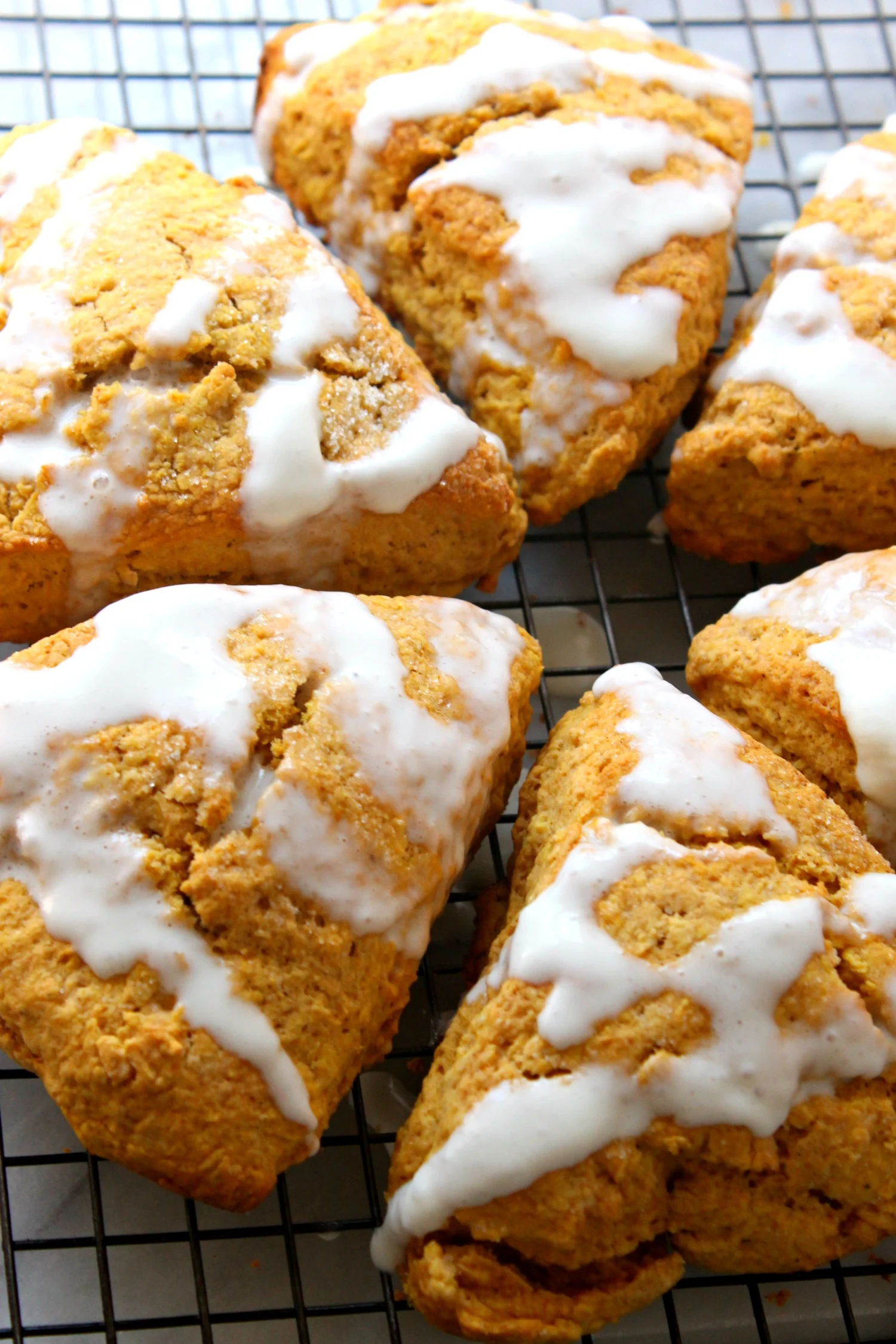 Scones with a Pumpkin Pie Glaze!