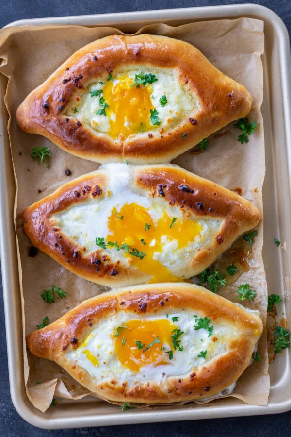 Recipe for Khachapuri (Georgian Cheese Bread).