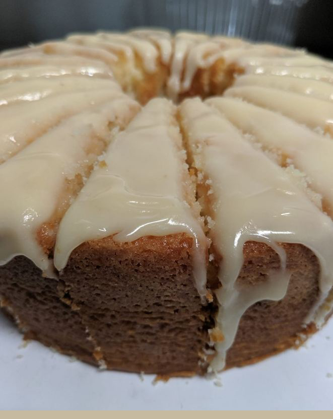 Pound Cake with Lemon Cream Cheese Frosting