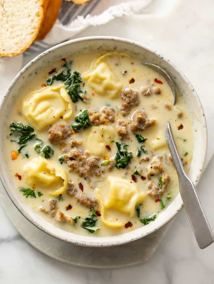 Soup with Sausage Tortellini