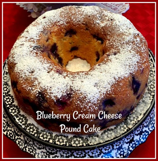 Blueberry Cream Cheese Pound Cake Recipe