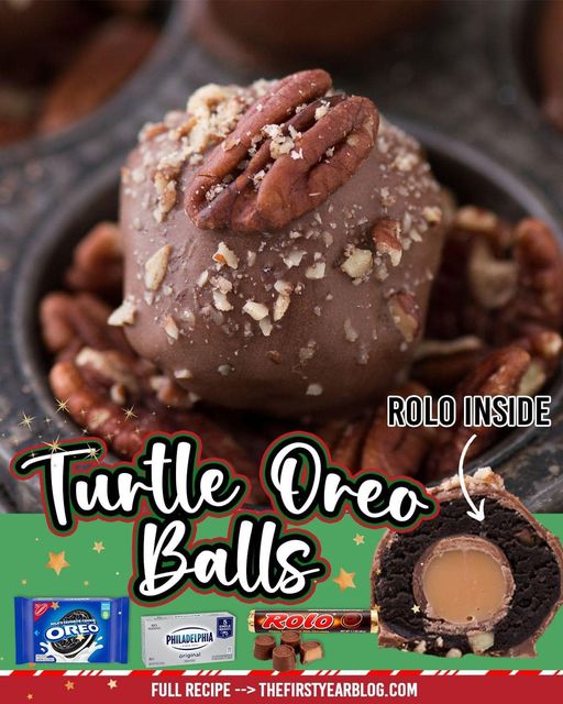 Turtle Oreo Balls: Indulge in Chocolate, Caramel, and Nuts!