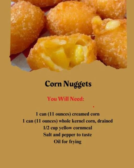 Homemade Corn Nuggets: A Delightful Snack or Side Dish!