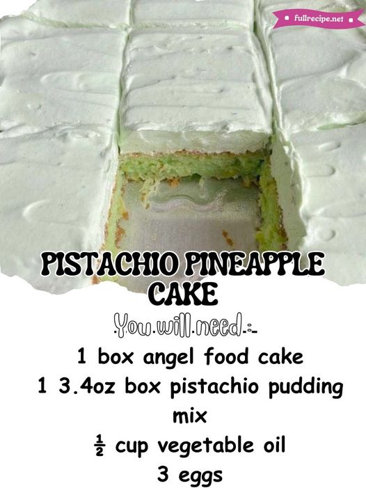 A Sweet Delight: Pistachio Pineapple Cake Recipe and Its Irresistible Allure