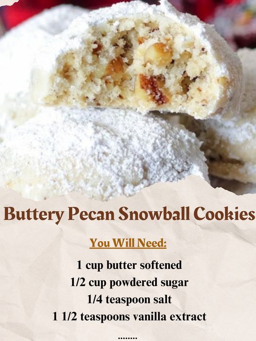 Buttery Pecan Snowball Cookies: A Delicate Morsel of Sweet Perfection