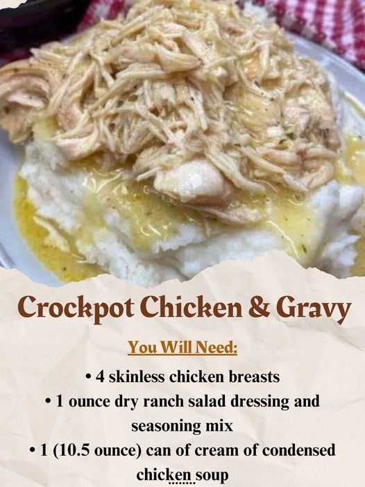 Easy and Delicious Crockpot Chicken & Gravy Recipe