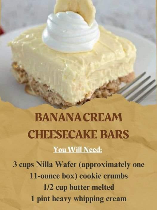 Banana Cream Cheesecake Bars: A Slice of Creamy Paradise