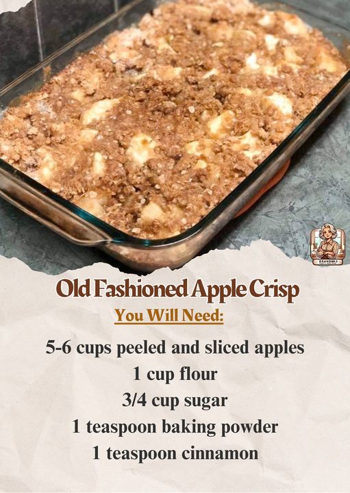 Old-Fashioned Apple Crisp Recipe