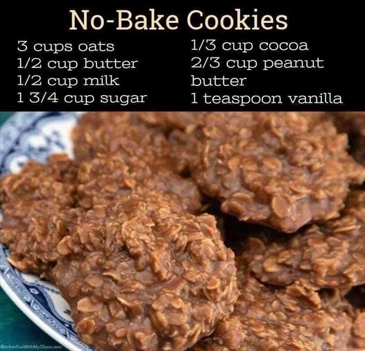 Old Fashion Chocolate Peanut Butter Oatmeal No-Bake Cookies