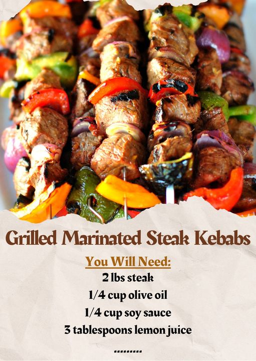 Grilled Marinated Steak Kebabs: A Sizzling Delight for Your Palate