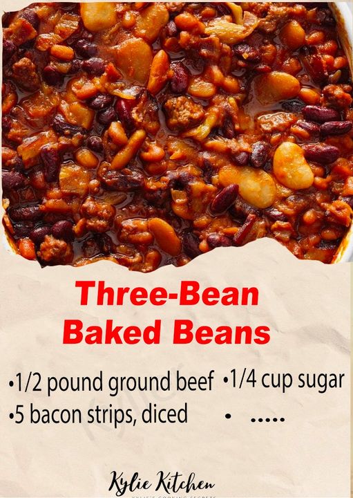 Homemade Three-Bean Baked Beans: A Hearty and Flavorful Dish