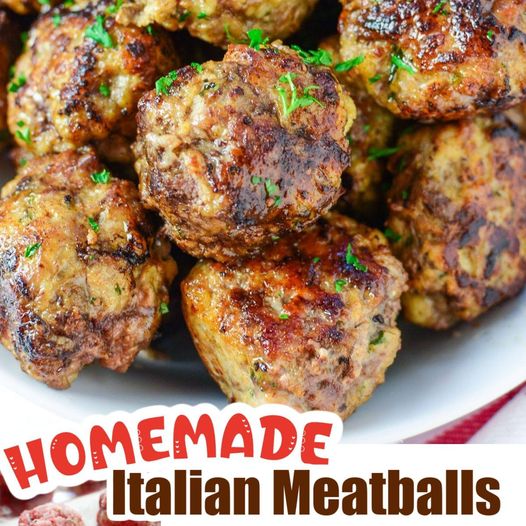 Easy Homemade Baked Italian Meatballs