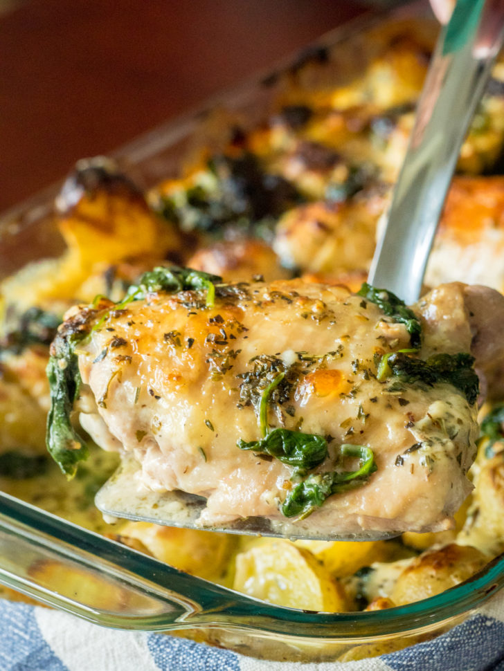 Creamy Garlic Parmesan Chicken Bake