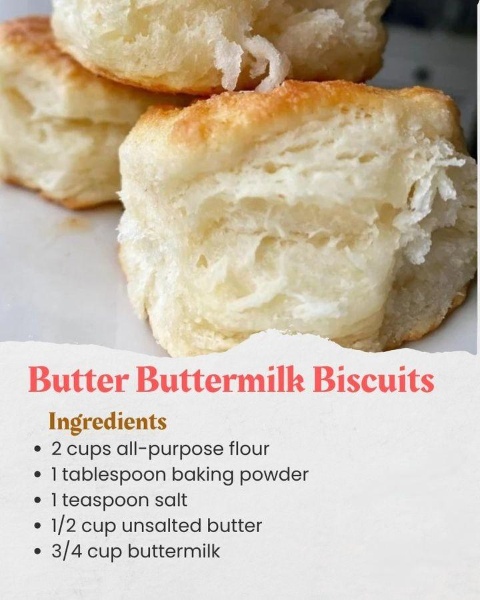 Easy and Delicious: Homemade Butter Buttermilk Biscuits