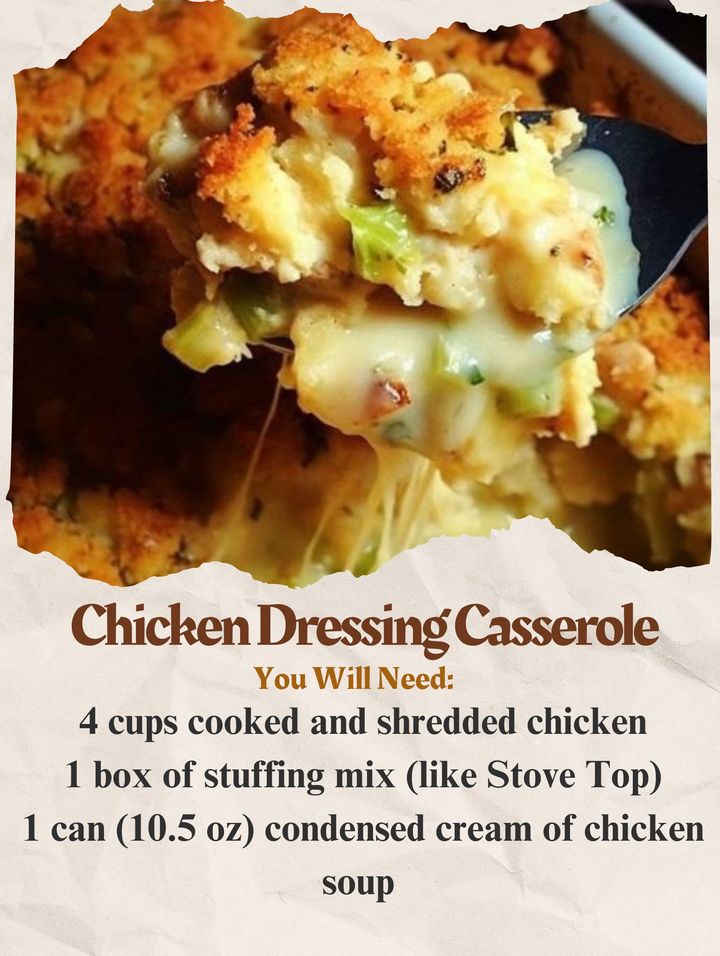 Comfort Food Delight: Chicken Dressing Casserole