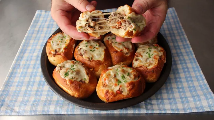 Baked Philly Cheesesteak Sliders