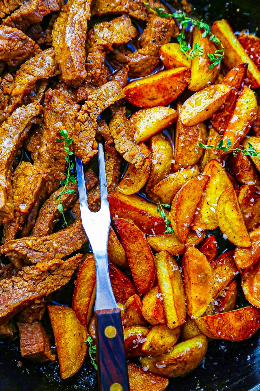 Garlic Butter Steak & Potatoes Skillet Recipe